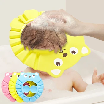 Baby Shampoo Cap Børn Børn Bade Brusebad fælles Landbrugspolitik Justerbar Beskytte Øjet Vand-bevis hårvask Skjold Baby Pleje 1405