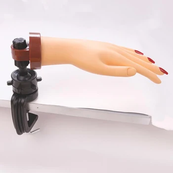 Praksis Hånd til Acryl Negle, Fleksibel Silikone Søm Maniquin Hånd, i Nærheden af den Virkelige Størrelse, der kan Genbruges, Ikke-Giftige, Lugtfri 164028