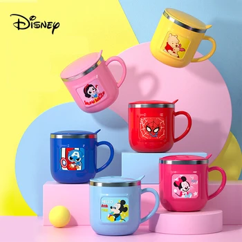 Disney Princess Krus Mickey-Kopper med Skala 316 Rustfrit Stål Børn Mælk Cup Cartoon Minnie Mouse Vand Kop Sød Gave 165606