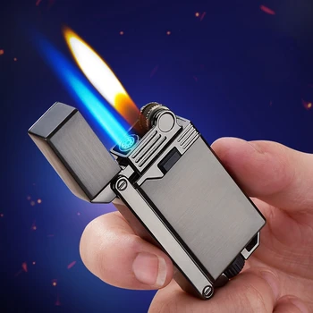 To Flammer Turbo Lettere Flint Gas Lighter Metal Lightere Rygning Tilbehør Vindtæt Cigaretter, Lightere Gadgets For Mænd 172574