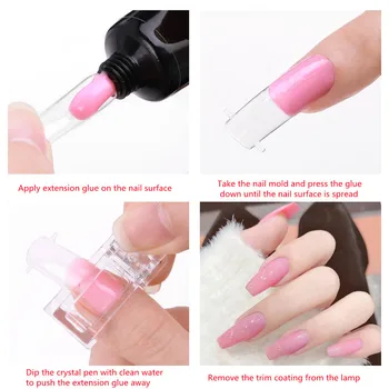 10 Stk/masse Søm Klip Akryl Negle Plast Finger polske Udvidelse Tips til Hurtig Opbygning af Formen UV Gel LED Manicure Kunst Builder Værktøj