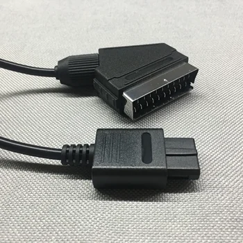 1,8 M, A/V-TV Video Scart RGB-Kabel, 21-pin euro scart-stik ledning ledning til Gamecube for N64 Konsol Ny 10017