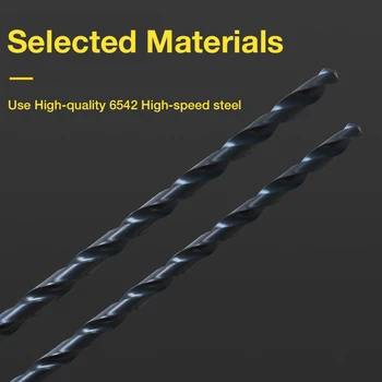 SAKY high speed stål lange lige skaft twist boret 2-10 rustfrit stål/metal hul cutter runde skaft pistol boret