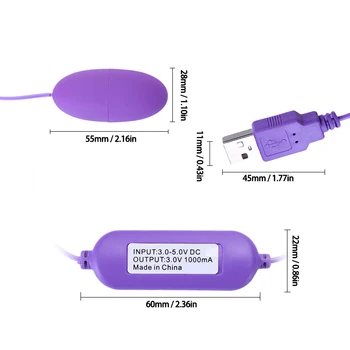 USB-Dobbelt Vibrerende Æg 10 Frekvens Multispeed G Spot Vibrator-Enkelt - /Dobbeltværelse Sex Legetøj til Kvinder i Voksen Produkter Vandtæt 101145
