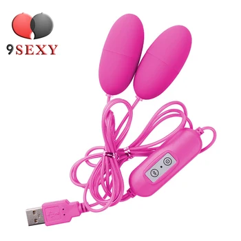 USB-Dobbelt Vibrerende Æg 10 Frekvens Multispeed G Spot Vibrator-Enkelt - /Dobbeltværelse Sex Legetøj til Kvinder i Voksen Produkter Vandtæt