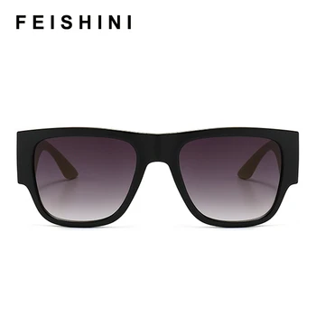 Feshini 2021 Italien Luksus Mærke Overdimensionerede Square Solbriller Kvinder UV400 Linse Retro solbriller Til Kvinder Trendy Store oculos
