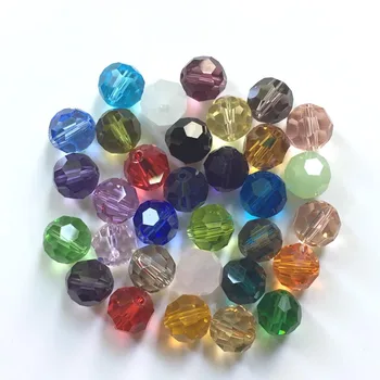 100pcs/taske StreBelle Crystal DIY Fashion Smykker Perle 8mm Runde Perler Fodbold Krystal Glas Perle 8mm Engros