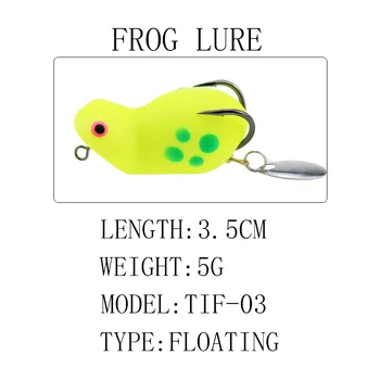 1STK Mini Popper Blød Silikone Frog Fiskeri Lokker 3,5 CM/5G Flydende Duck Blød Kunstig Agn For Snakehead Fiskeri God Til Fisk