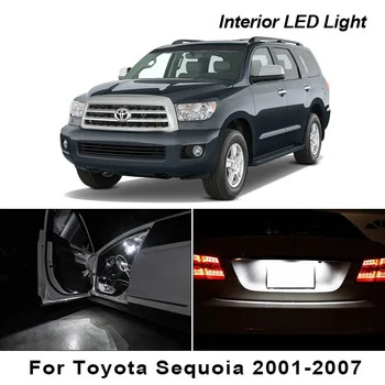 14X Hvid SMD Bil Pære til at Lyse Interiør LED Pakke Kit For Toyota Sequoia 2001-2007 Kort Dome Kuffert Nummerplade Lys
