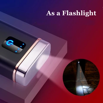 Nye Multifunktionelle Power Bank Lysere Vindtæt Plasma-Dobbelt Arc Lettere Udendørs Redskab til Overlevelse USB-Genopladelige Lysere Mænd Gave