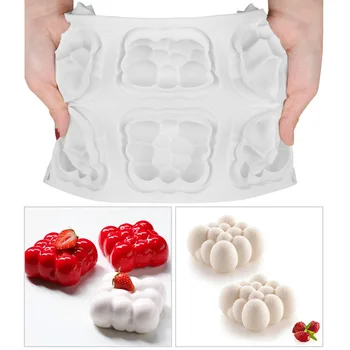 6 Grid Cloud Form Silikone Kage Form For Mousse Jelly Pudding Chokolade Svamp Forme Pander Kage Udsmykning Værktøjer Tilbehør Moule