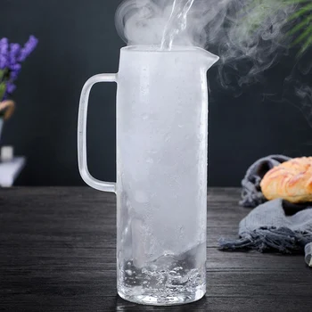 1,2 L 1,5 L Glas Vand Kedel Varmeandig Vand Kande Håndtere Koldt Vand Kedel Gennemsigtig Høj Kvalitet Juice Tekande Kande