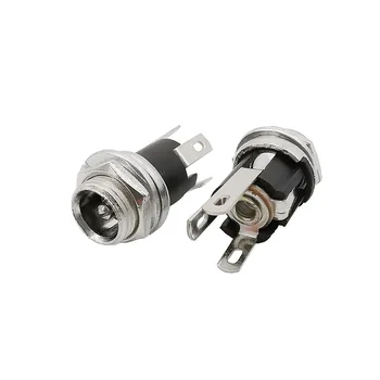 20 Par 5.5*2.1 mm Metal DC-Stik stik Stik 5,5 x 2.1 mm DC Male Plug Kvindelige Socket PCB Panel Mount-terminaladapter