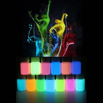 8 Farver Super Lyse Lysende Epoxy Harpiks Pigment Body Art UV-Body Paint Sæt