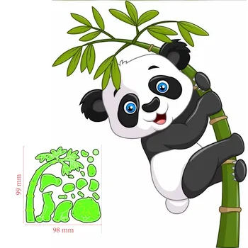 Spåntagende Dør Dyret panda DIY Scrapbooking Papir-Kort, Dekorative Håndværk Prægning