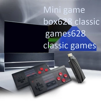 Coolbaby RS-54 HDMI TV Trådløse Bærbare spillekonsol Bygge i 628 Klassisk Dual Gamepad Opretholde Multiplayer Spil