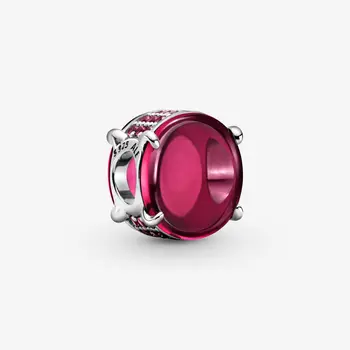Charm til armbånd gør fashion lysende 925 sterling sølv, pink Liuli perler diy smykker armbånd Eid gaver oprindelige kvinder 105159