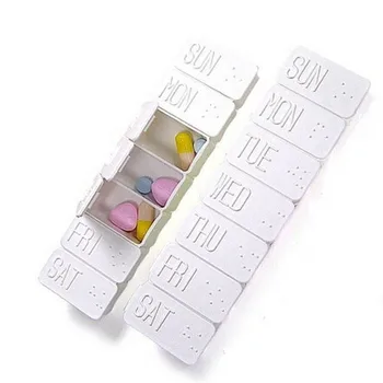 Ugentlig 7 Dag Tablet Container Indehaveren Medicin Sortere Max Bærbare Pille Opbevaringskasser Vitamin Tilfælde Travel Leverer Sundhedspleje 105554