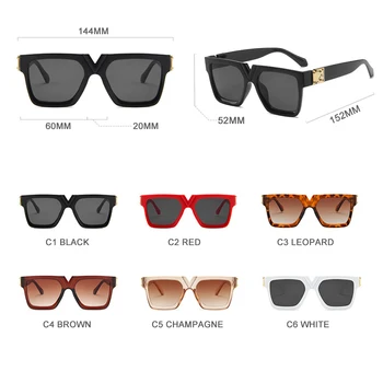 HOOBAN Brand Design Square Solbriller Mænd, Kvinder Mode, Sort Sol Briller Kvindelige Retro Briller Luksus Nuancer UV400