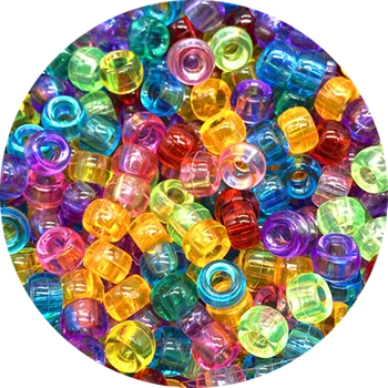 50stk 6x9mm Runde Kæmpe Hul Gennemsigtig Plastic Spacer Perler Løse Perler til Smykker at Gøre DIY Håndlavet Armbånd Tilbehør 106717