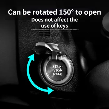 En Knap startnøglen Dekorativ Ring Dække Bilens motor start / stop-knappen For BMW-Benz Og andre modeller, Tilbehør Mærkat 10680