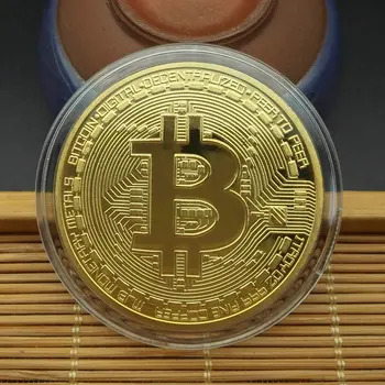 1STK Kreative Souvenir-Forgyldt Bitcoin Mønt Collectible Stor Gave Lidt Mønt Samling af Kunst Fysisk Guld Erindringsmønt