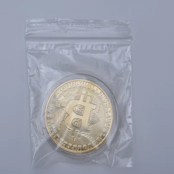 1STK Kreative Souvenir-Forgyldt Bitcoin Mønt Collectible Stor Gave Lidt Mønt Samling af Kunst Fysisk Guld Erindringsmønt