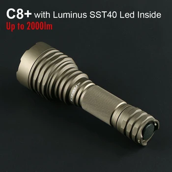 Lommelygte Konvoj C8 Plus med Luminus SST40 Linterna Led Bærbare Lightings 18650 Flash Lys Brænder Super effektivt Arbejde Latarka