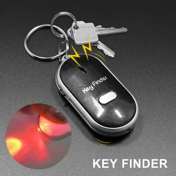 Key Finder Tracker Locator Anti-Tabte Enhed, LED Lys Brænder Fjernbetjening, Sound Control Tabt Keyfinder Nøglering Alarm Locator Spor 107078