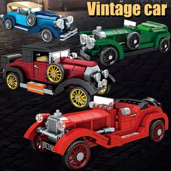 SEMBO Vintage Klassisk Kreative High-Tech Car MOC byggesten Køretøj Flytbare Biler Model Toy Blokerer For Børn Legetøj