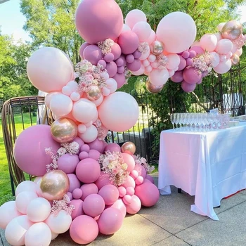 Balloner Guirlande-Arch Kit Retro Grøn Pink Blå Latex Globos Tillykke Med Fødselsdagen Bruden Bryllup Indretning, Ven, Familie, Fest Dekoration 107326