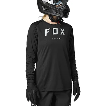 21 hvid Downhill Trøje FOX MTB Jersey Motocross MTB Shirt Cykel Trøje til Kvinder med Lange Ærmer Cykling T-shirt Damer Racing Tøj 10758