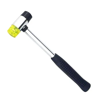 25mm Dobbelt Ansigt Bløde Tryk Gummi Hammer for Multifunktionelle Side Af Hård Plast og Ikke Plastic Greb-Perfekt Værktøj, Hammer