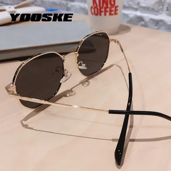 YOOSKE Vintage Ovale Solbriller Mænd Mode Klassiske Lille Sol Briller Kvinder Luksus Brand Designer Gradient Sorte Briller UV400