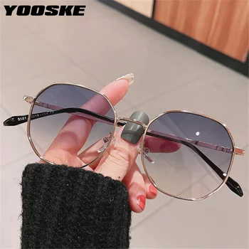 YOOSKE Vintage Ovale Solbriller Mænd Mode Klassiske Lille Sol Briller Kvinder Luksus Brand Designer Gradient Sorte Briller UV400