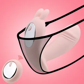 Fjernbetjeningen Kanin Bærbare Trusser Vibrator Vagina, Klitoris Stimulation Vandtæt Clit Dildo Sex Legetøj til Kvinde Masturbator 109171