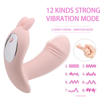 Fjernbetjeningen Kanin Bærbare Trusser Vibrator Vagina, Klitoris Stimulation Vandtæt Clit Dildo Sex Legetøj til Kvinde Masturbator