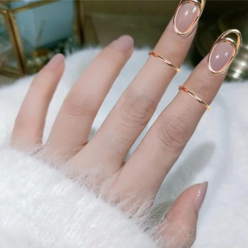 Mode Hule Søm Ring Charme Finger Nail Ringe Fingerspids for Kvinder Justerbar koreanske Negl Beskyttende Dække Smykker Party 10943