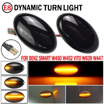 2stk LED Dynamic sidemarkeringslygter blinklys Lys Sekventiel Blinklys For Mercedes-Benz, Smart W450 W452 A-Klasse W168 Vito W639 W447
