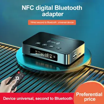 Bluetooth-5.0 Receiver Transmitter FM Stereo AUX 3,5 mm Jack-RCA Optiske Trådløse NFC Bluetooth Audio Adapter Til TV-PC-Hovedtelefon 110118