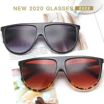 2021 Fashion Stor Plads Et Stykke Solbriller Kvindelige Vintage Plus Size Brillerne, Sol Briller, Klar Linse Gennemsigtig Ramme 110287