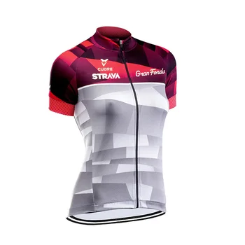 STRAVA Kvinder' Trøje 2021 Sommeren Pro Team Bike Race Kort Skjorter Anti-UV-MTB Downhill Sportstøj til Kvinder 11037