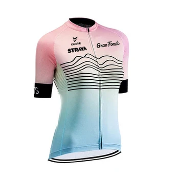 STRAVA Kvinder' Trøje 2021 Sommeren Pro Team Bike Race Kort Skjorter Anti-UV-MTB Downhill Sportstøj til Kvinder