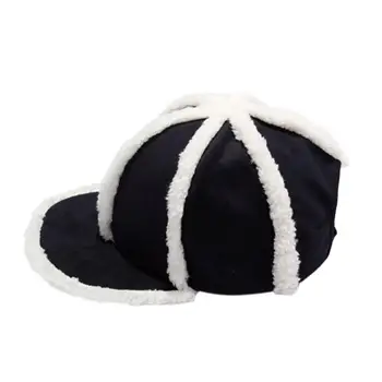 MISSKY Mænd, Kvinder Mode Baseball CAP Ruskind Flad Toppede Hip-Hop Hat Kreative Plys Kant Design Vinter Efterår Stilfuld Soft Cap 111529