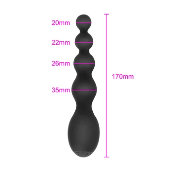 IKOKY Prostata Stimulator Silikone Anal Plug Perle Sex Legetøj til Kvinder Mand 10 Frekvens Anal Uddannelse Erotisk Butt Plug Sex Shop