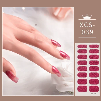 Blålig Violet Skinnende Glimt Mode Nail Stickers Minimalistisk Design Til Kvinder Charme, Manicure, Udsmykning Nail Sticker Album Nail Art 111988