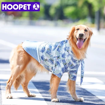 HOOPET Stor Hund Solcreme Strand Tøj Store Hund Sommer Tøj Printet Skjorte Til Golden Retriever Shiba Til Mellemstore og Store Hunde