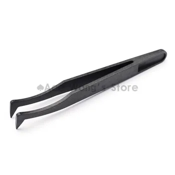 Bærbare Black Straight Bøje Anti-statisk Plast Tweezer varmeandig Reparation Værktøj 93306 112652