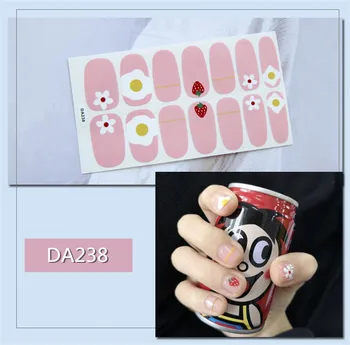 14 Tips/Ark DIY Blomst Sticker Negle Decals Almindelig Stickers til Negle Sticker Sæt Minimalistisk Design Nail Design Nail Strips 11295