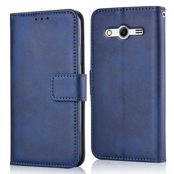 Luksus Flip Læder taske til Samsung Galaxy Core 2 G355 G355H 4.5